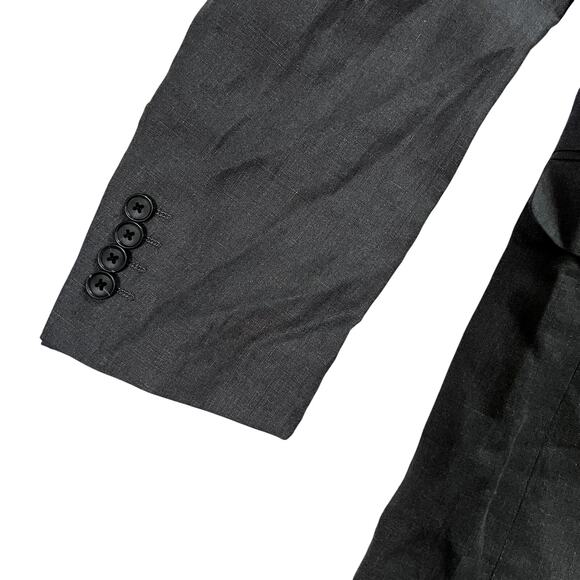 Cubavera Men's Classic-Fit Solid Delave Linen Sport Coat Sz XL- Blackened Pearl - Picture 5 of 7